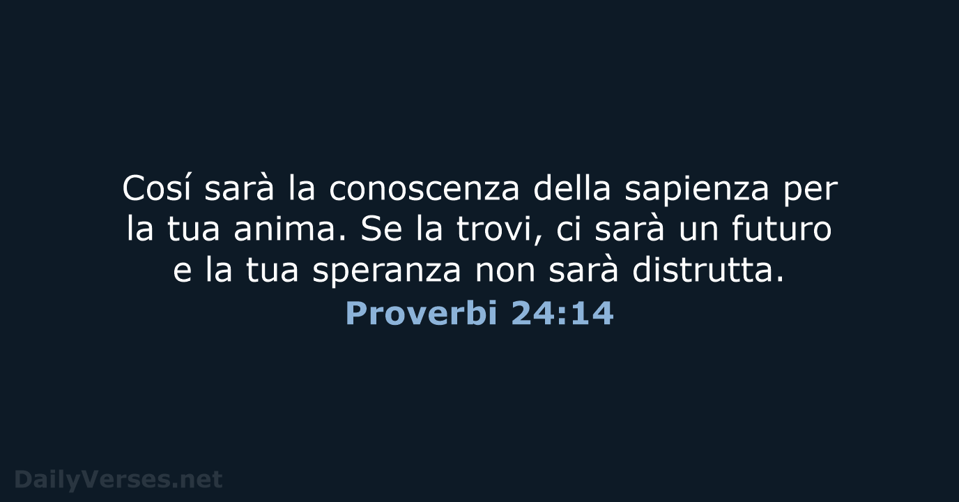 Proverbi 24:14 - LND