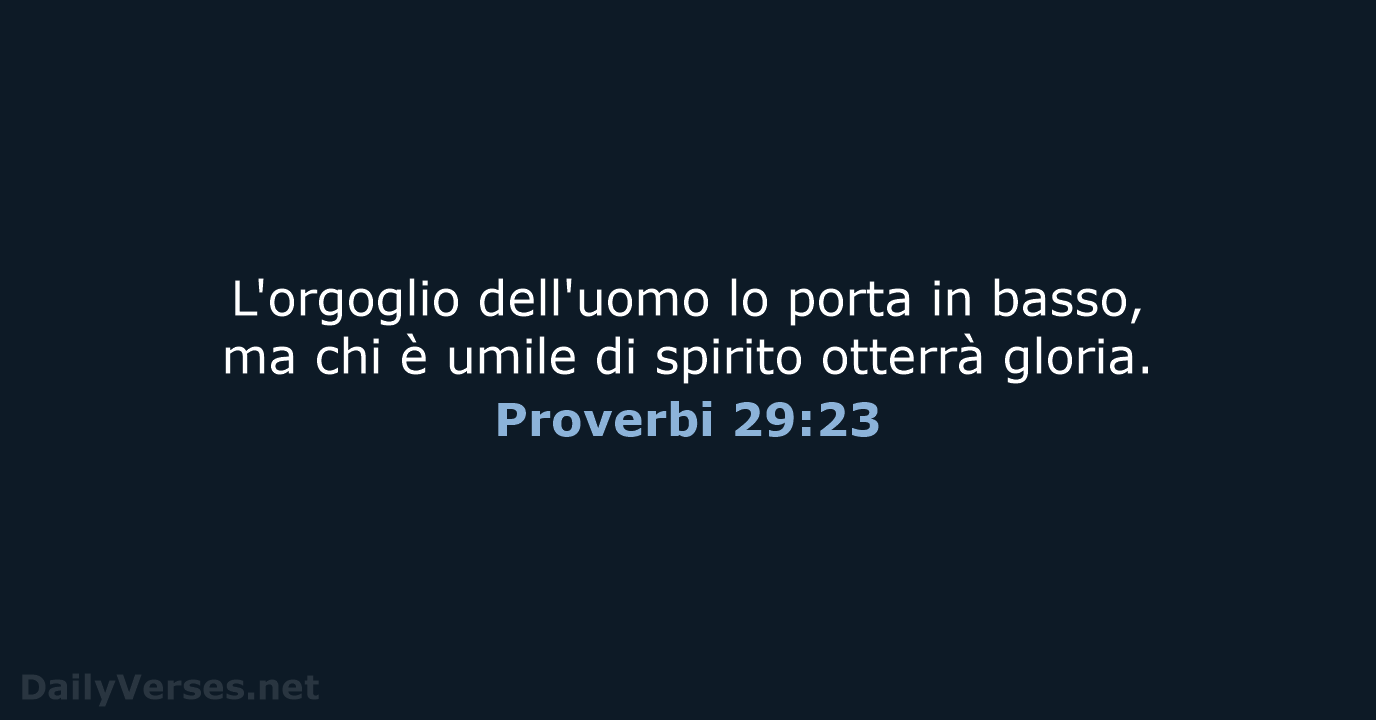 Proverbi 29:23 - LND