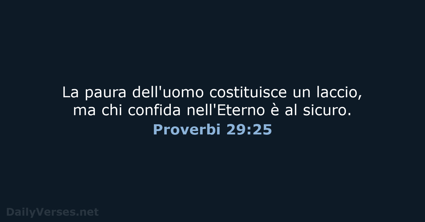 Proverbi 29:25 - LND