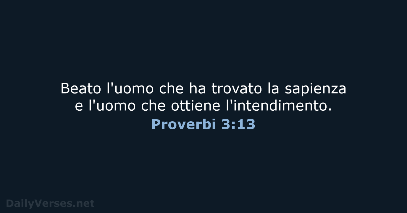 Proverbi 3:13 - LND