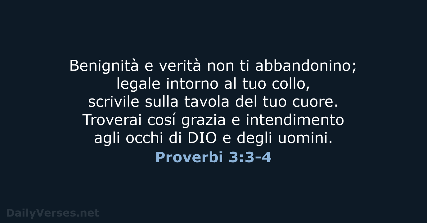 Proverbi 3:3-4 - LND
