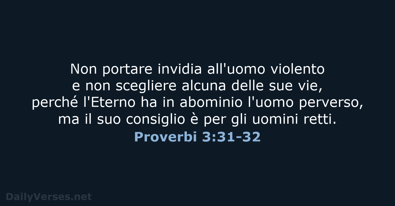 Proverbi 3:31-32 - LND