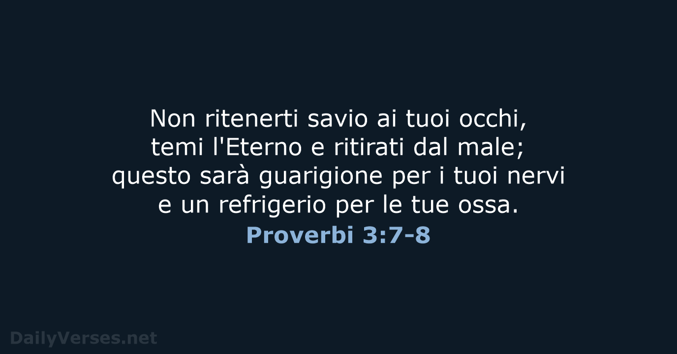 Proverbi 3:7-8 - LND