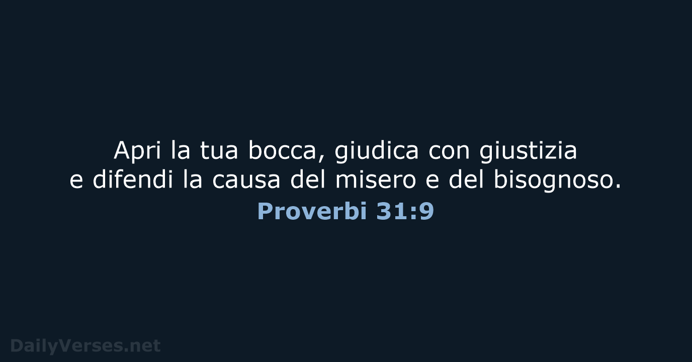 Proverbi 31:9 - LND