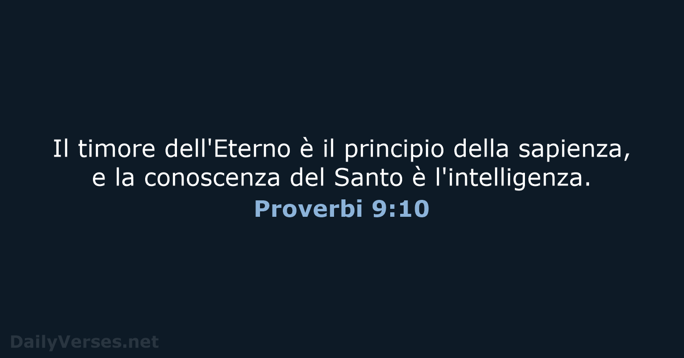 Proverbi 9:10 - LND