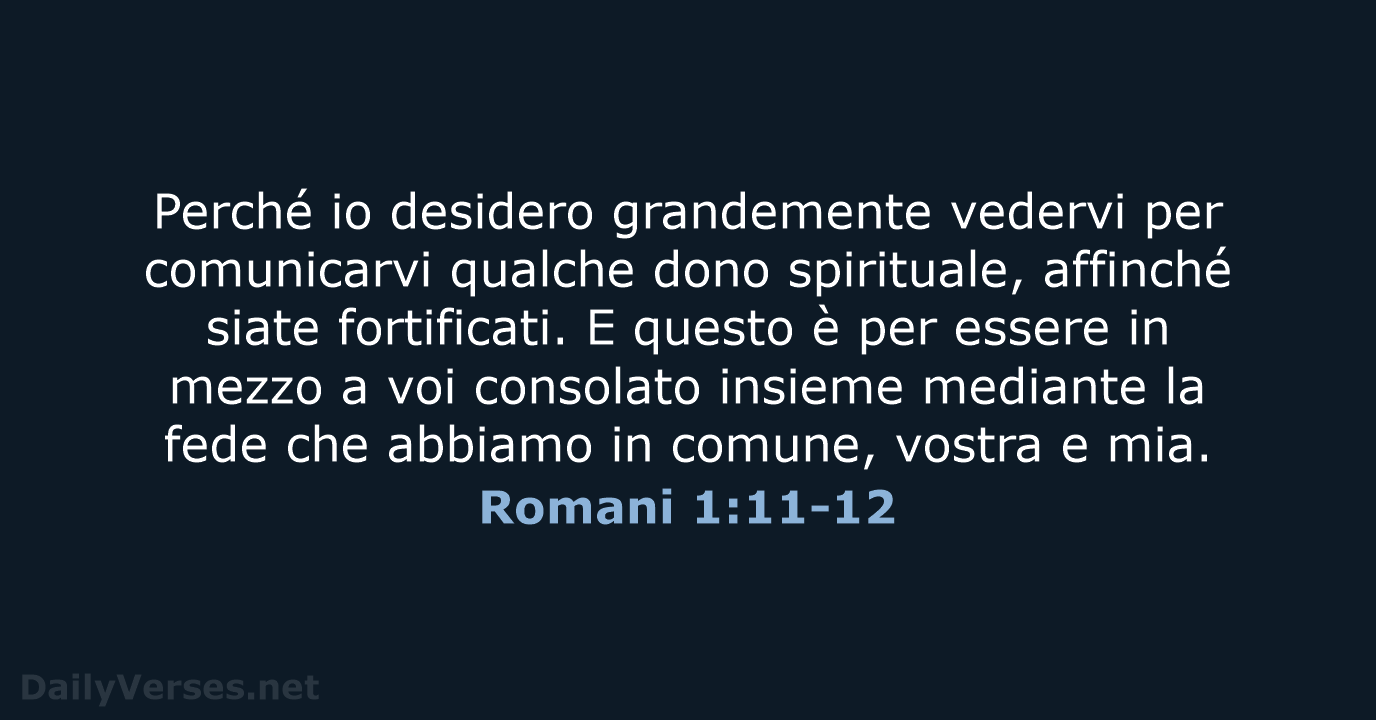 Romani 1:11-12 - LND