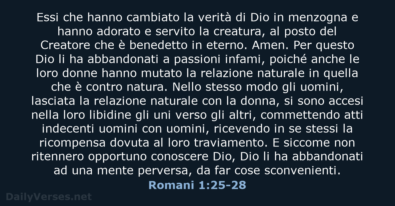 Romani 1:25-28 - LND