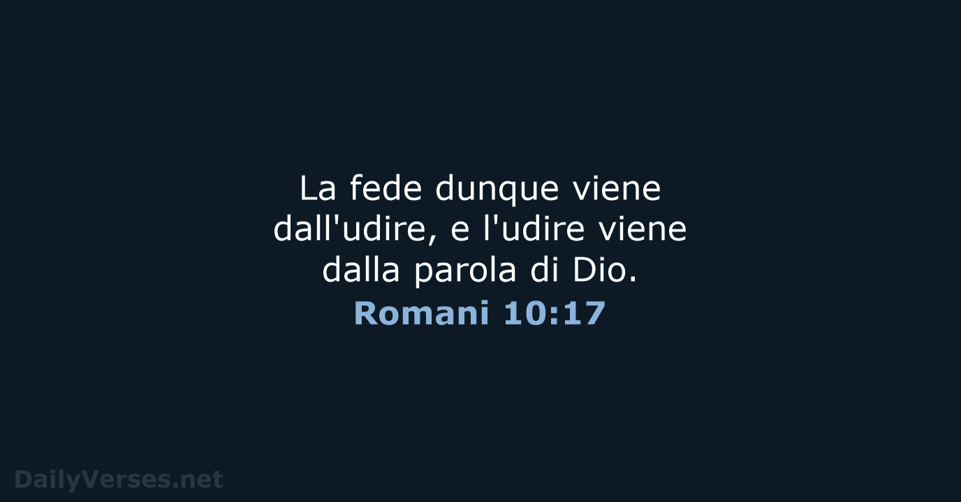 Romani 10:17 - LND