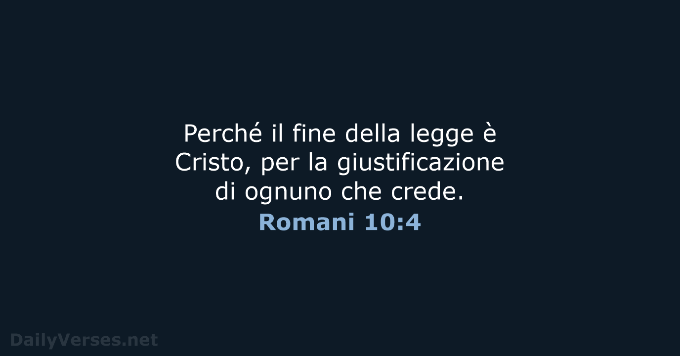 Romani 10:4 - LND
