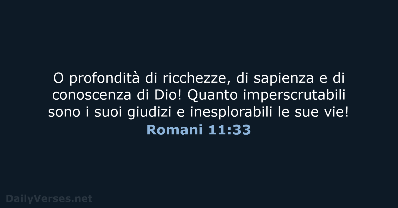 Romani 11:33 - LND