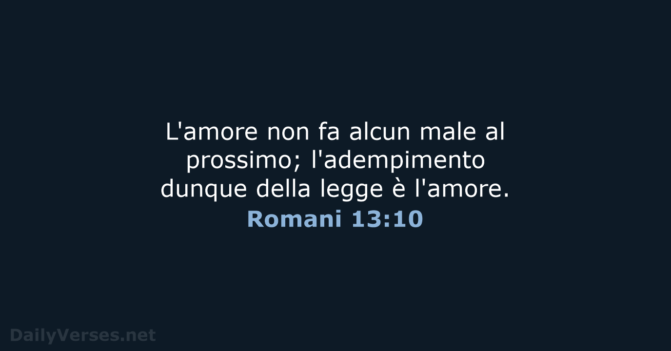Romani 13:10 - LND