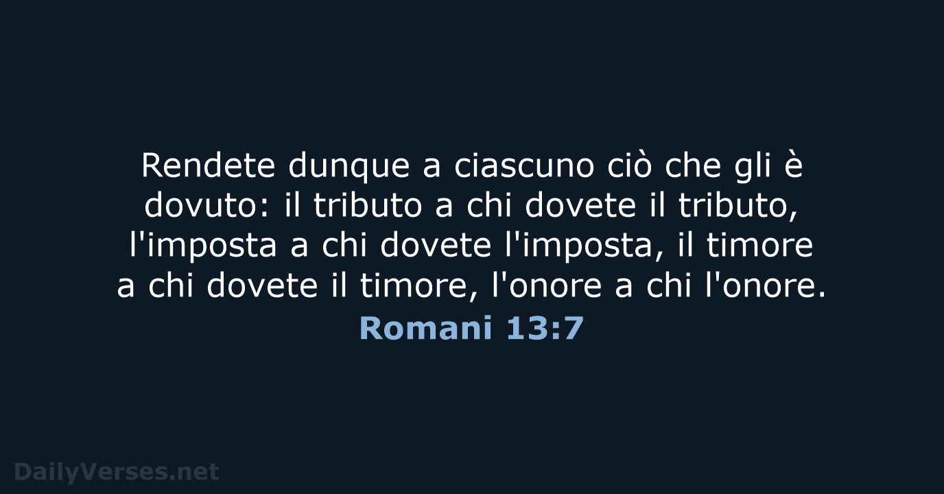 Romani 13:7 - LND