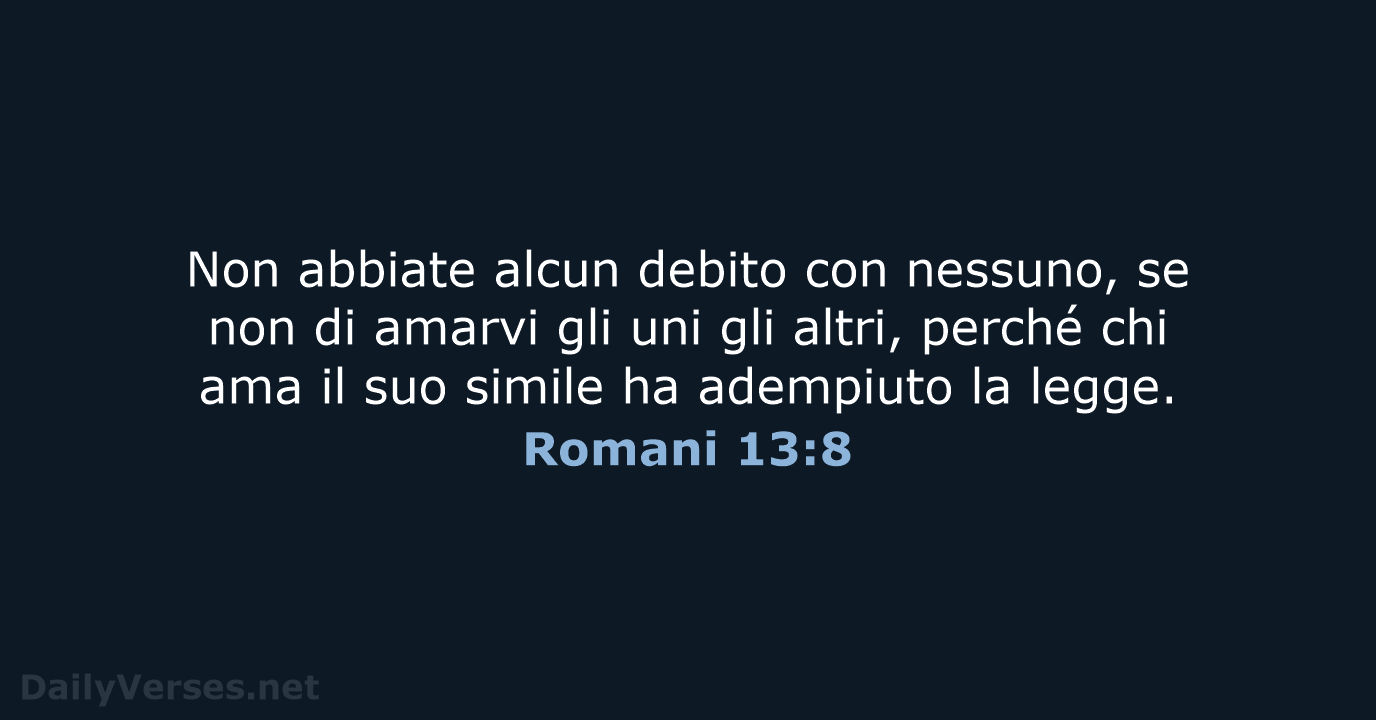 Romani 13:8 - LND