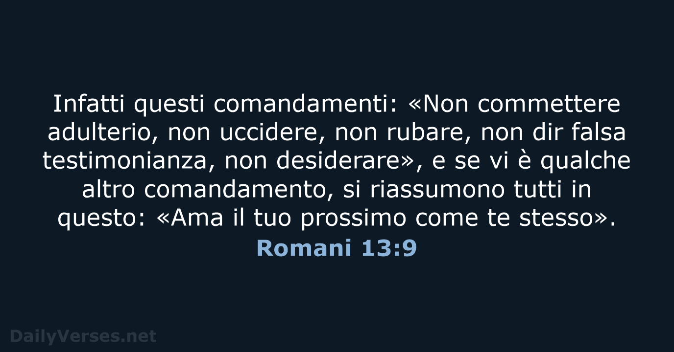 Romani 13:9 - LND