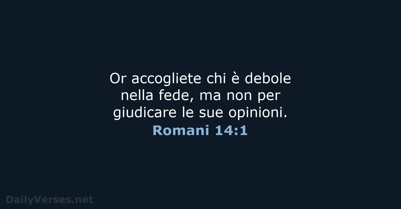 Romani 14:1 - LND