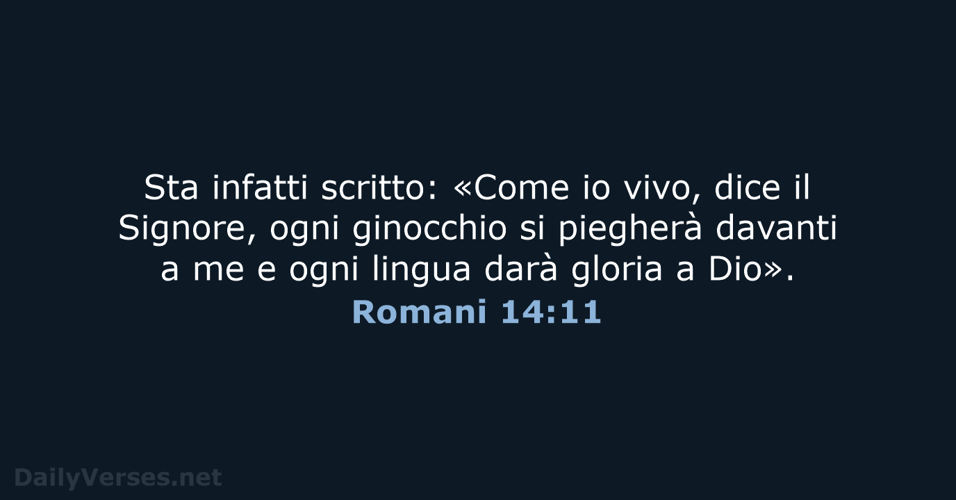 Romani 14:11 - LND