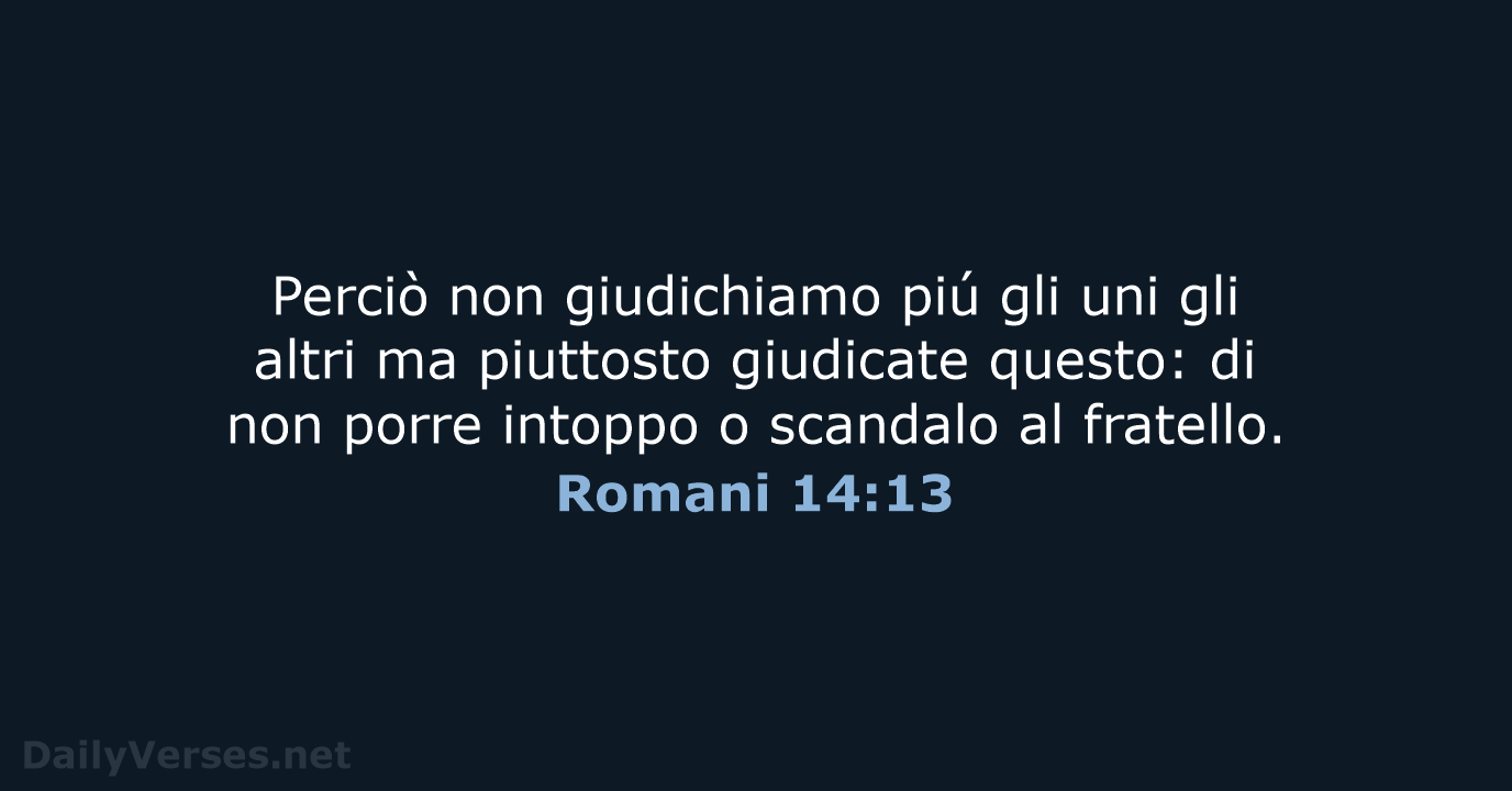 Romani 14:13 - LND