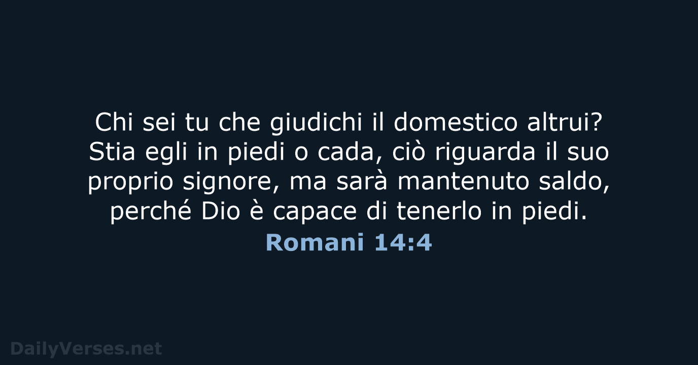 Romani 14:4 - LND
