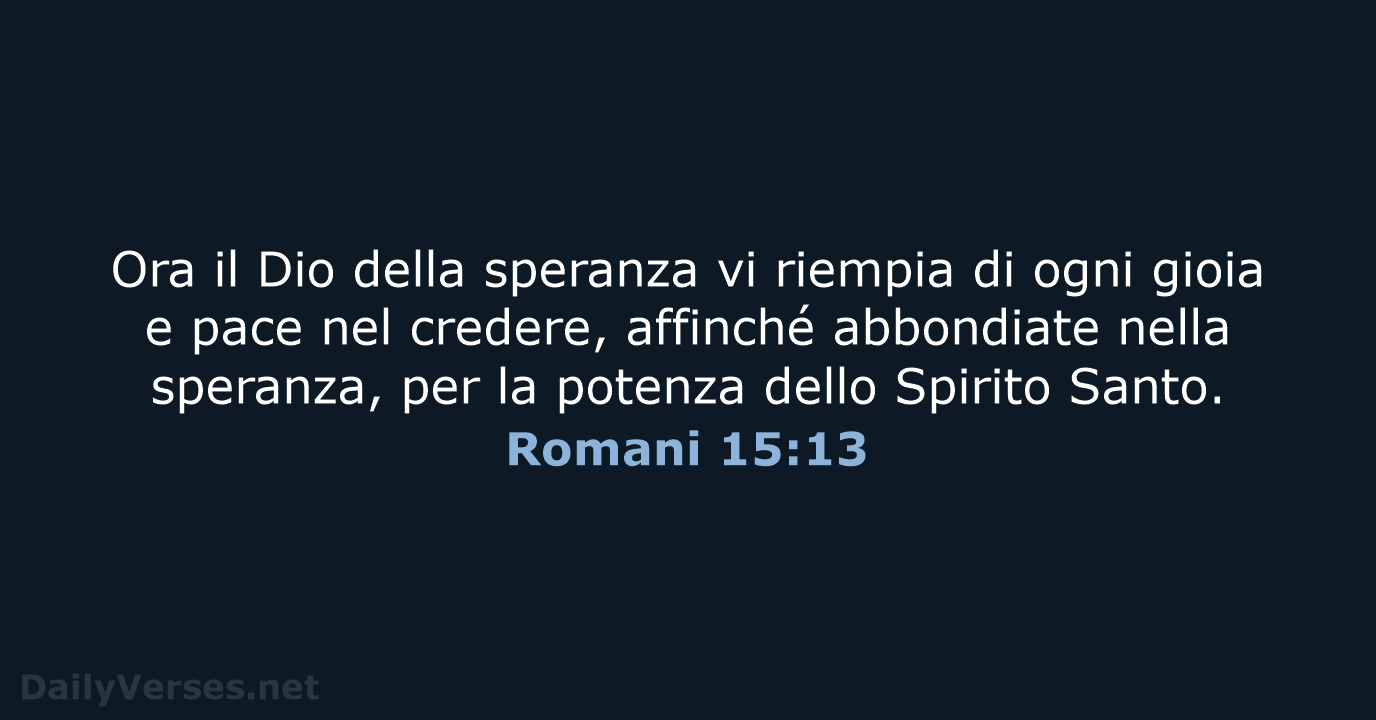 Romani 15:13 - LND