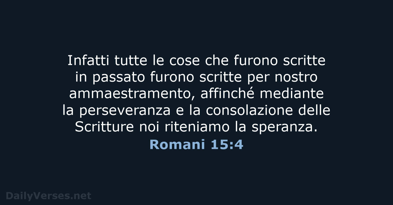 Romani 15:4 - LND