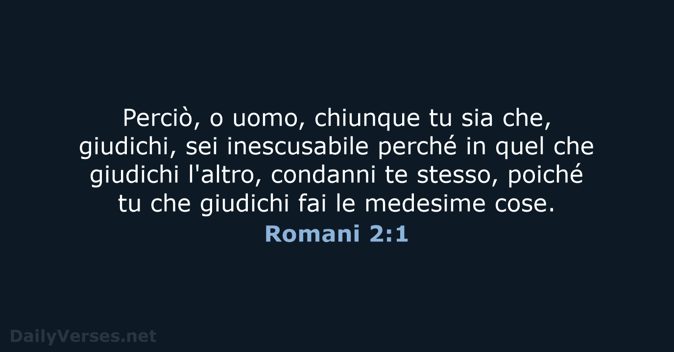 Romani 2:1 - LND