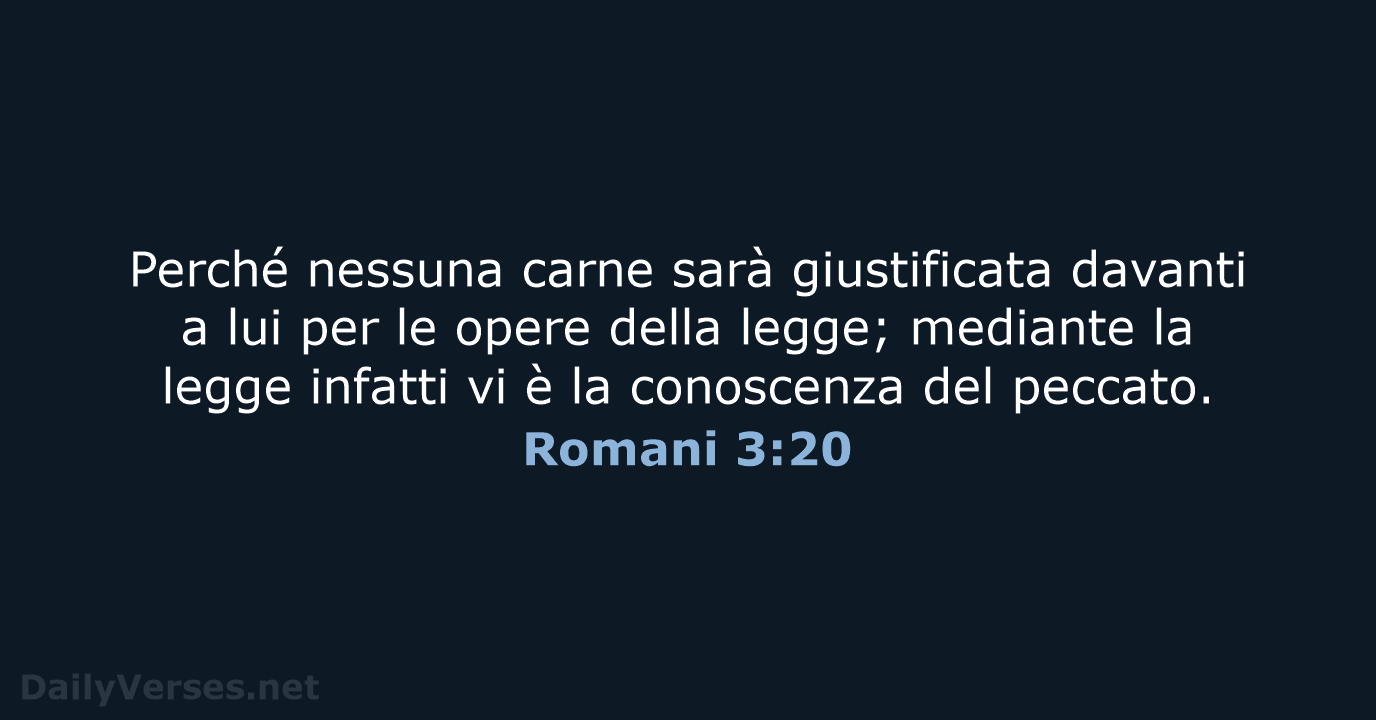 Romani 3:20 - LND