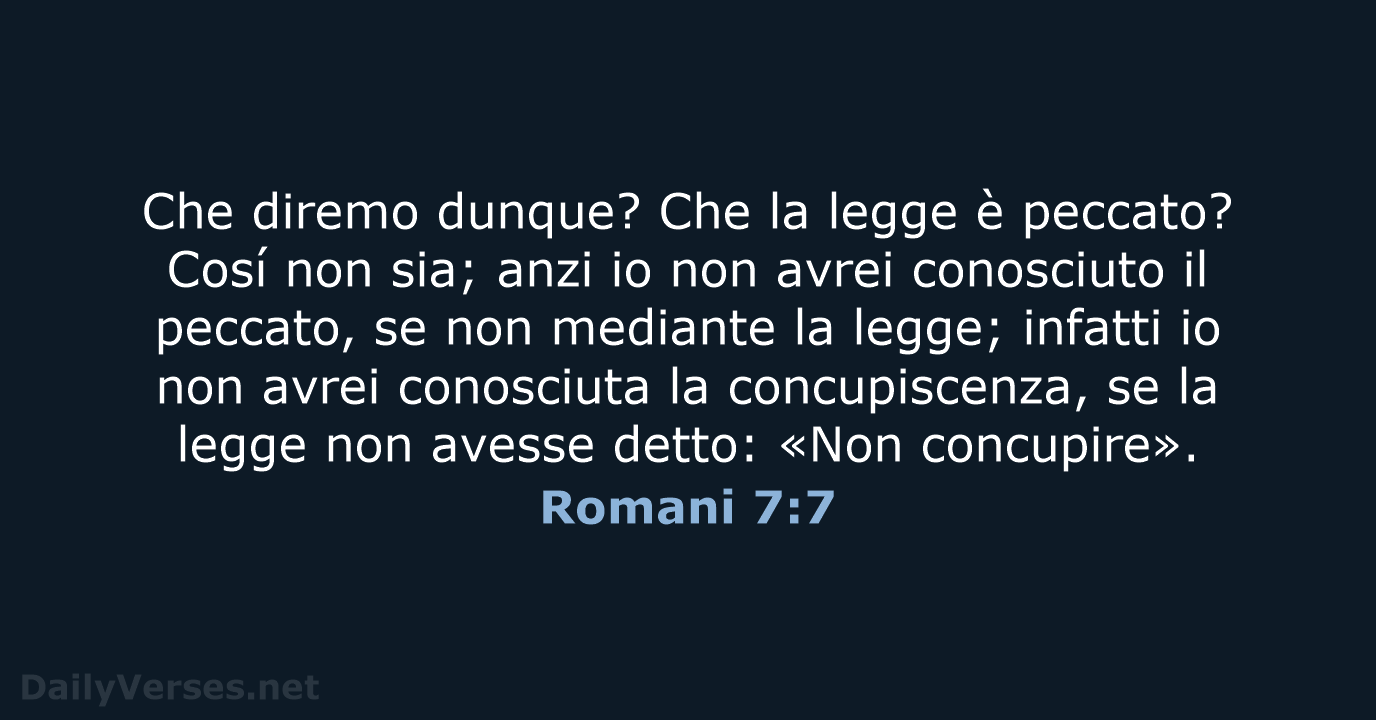 Romani 7:7 - LND