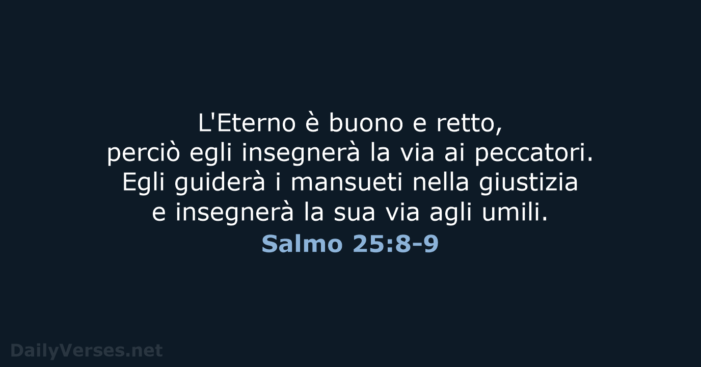 Salmo 25:8-9 - LND