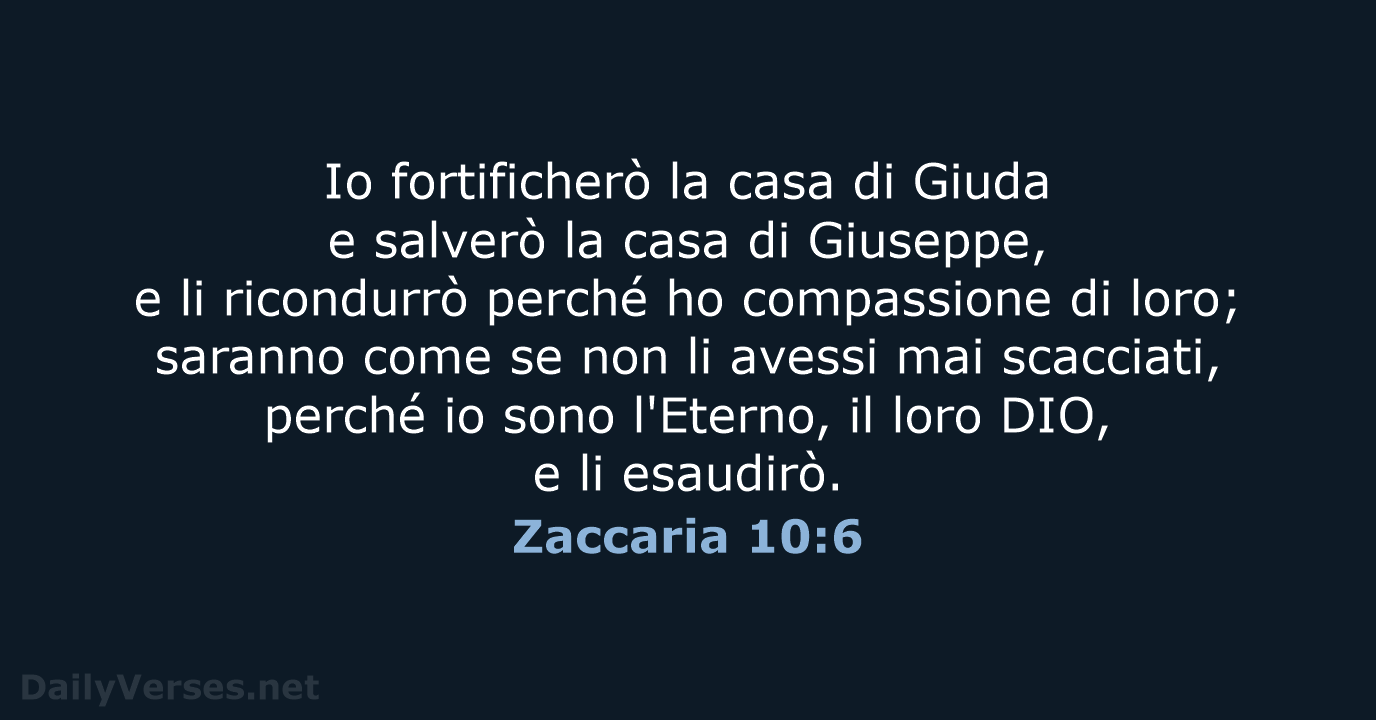 Zaccaria 10:6 - LND