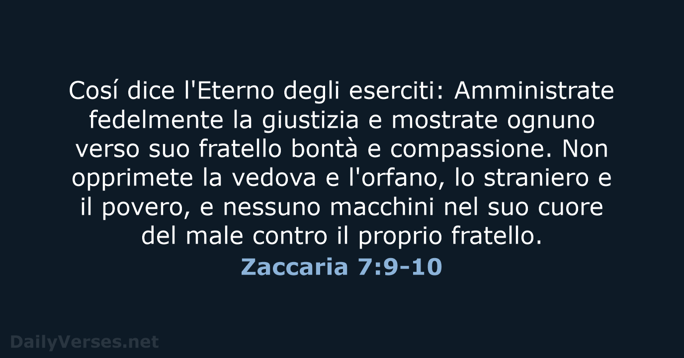 Zaccaria 7:9-10 - LND