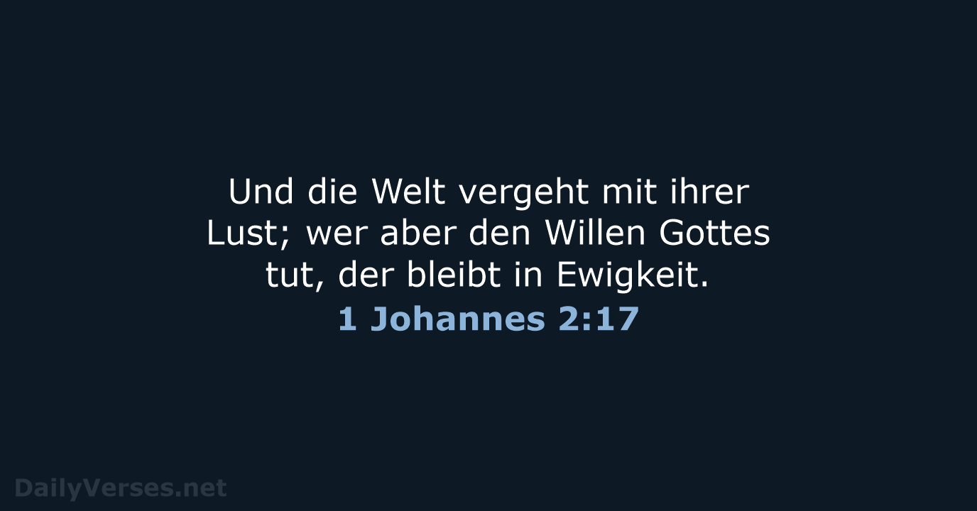 1 Johannes 2:17 - LU12