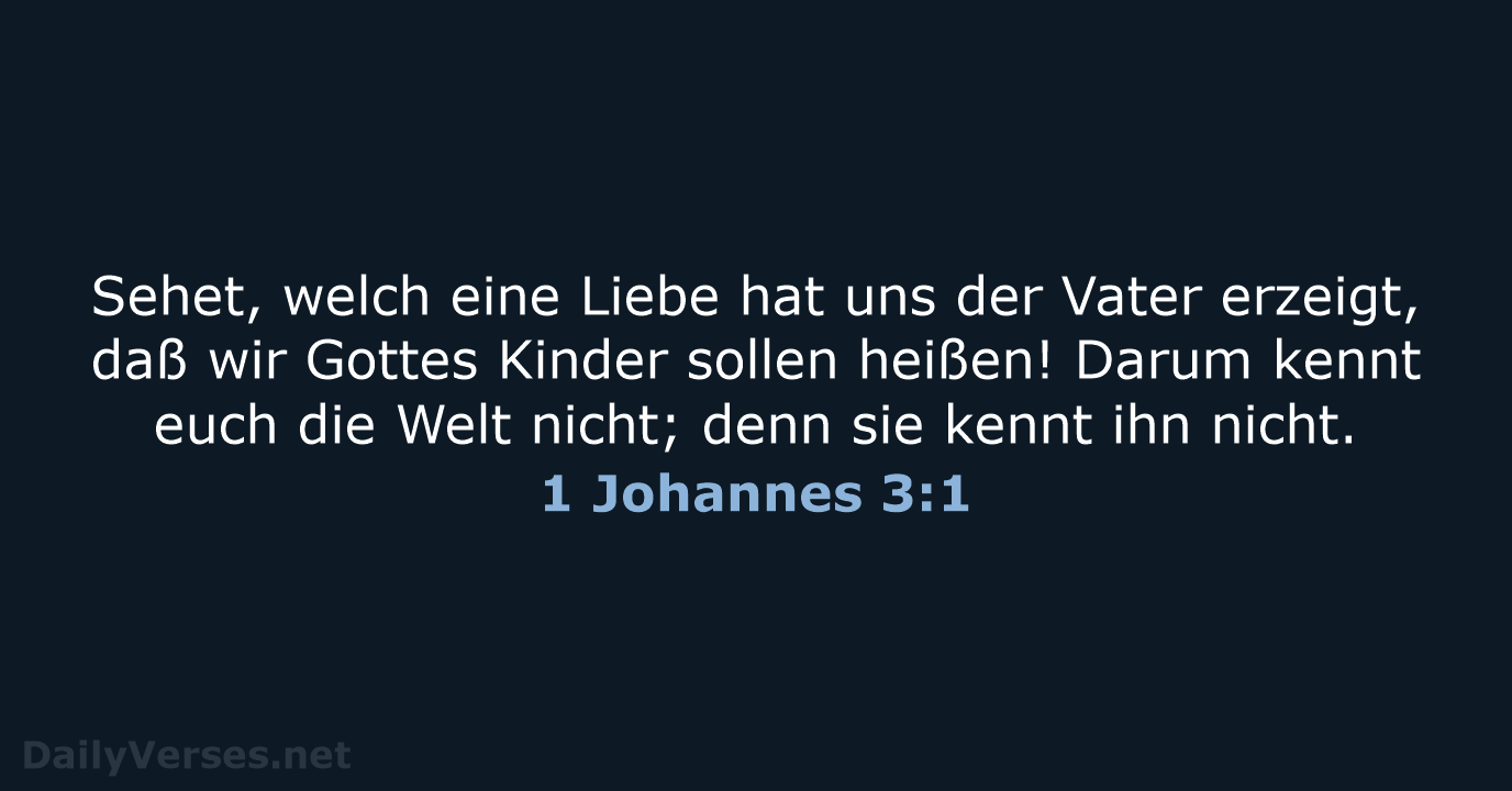 1 Johannes 3:1 - LU12