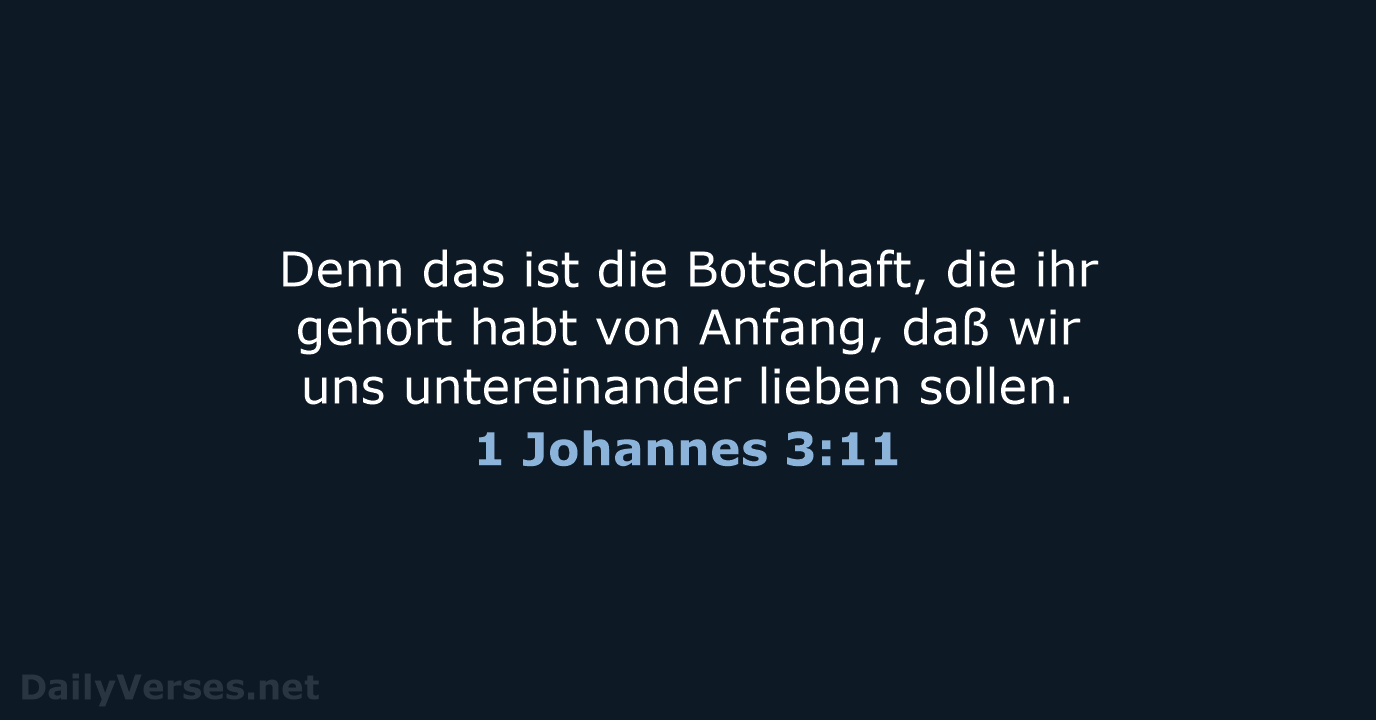 1 Johannes 3:11 - LU12