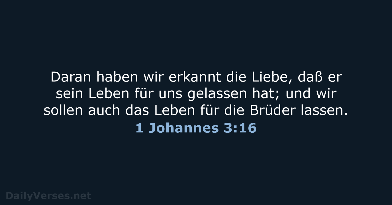 1 Johannes 3:16 - LU12