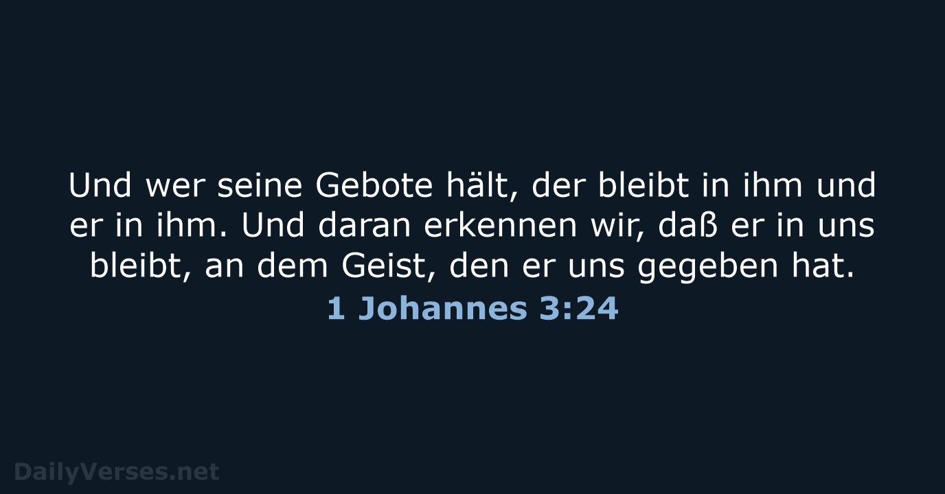 1 Johannes 3:24 - LU12