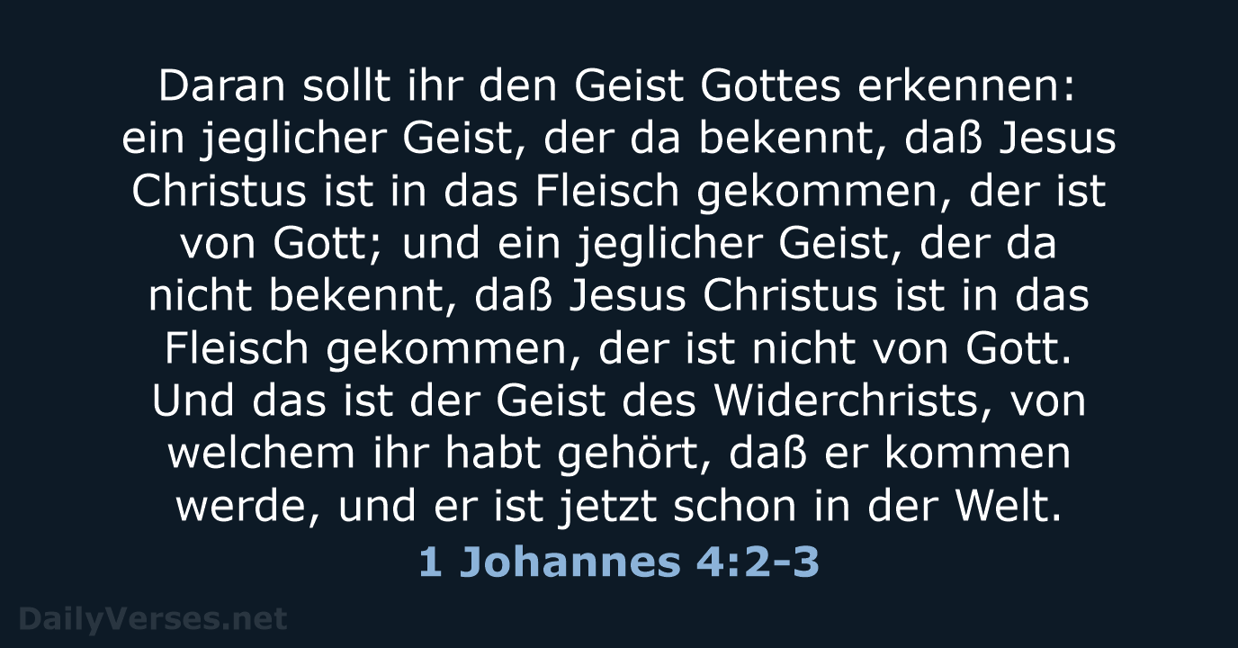 1 Johannes 4:2-3 - LU12