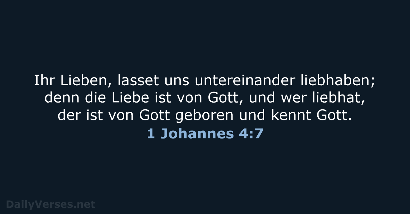 1 Johannes 4:7 - LU12
