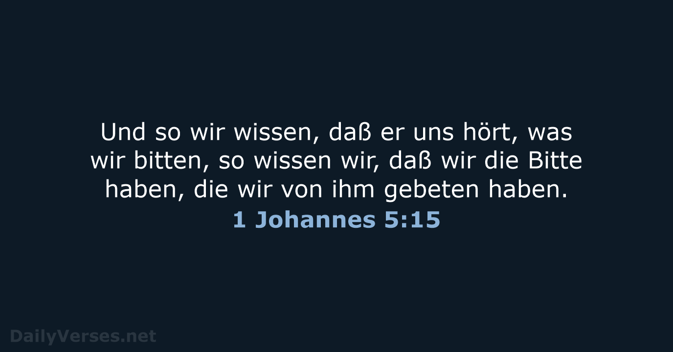 1 Johannes 5:15 - LU12