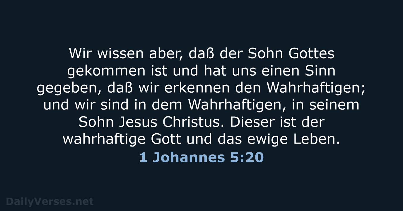 1 Johannes 5:20 - LU12