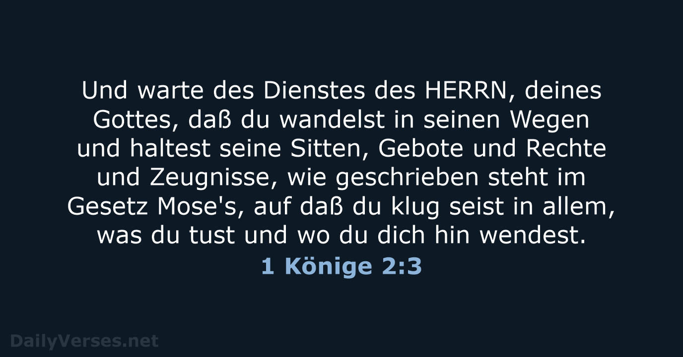 1 Könige 2:3 - LU12