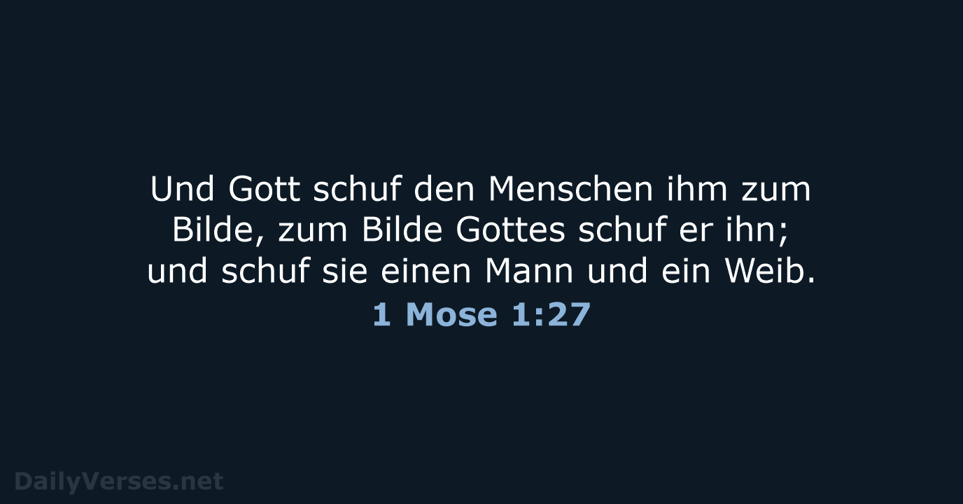 1 Mose 1:27 - LU12