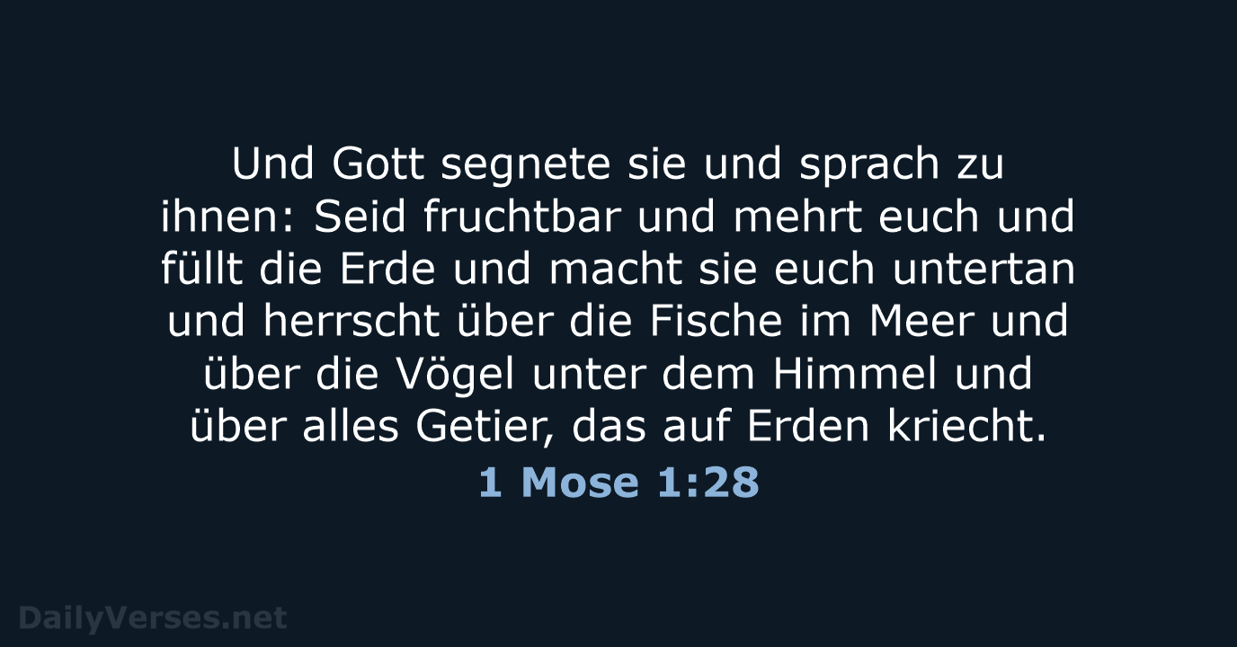 1 Mose 1:28 - LU12