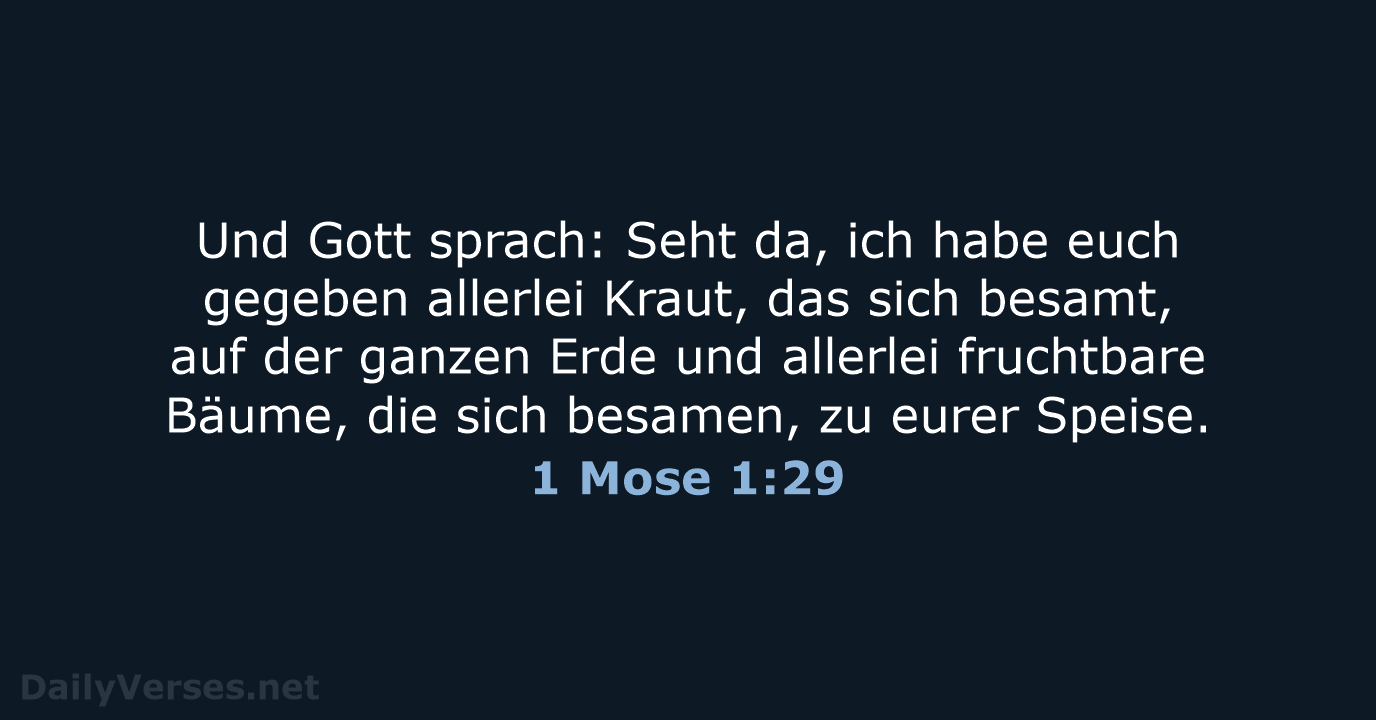 1 Mose 1:29 - LU12