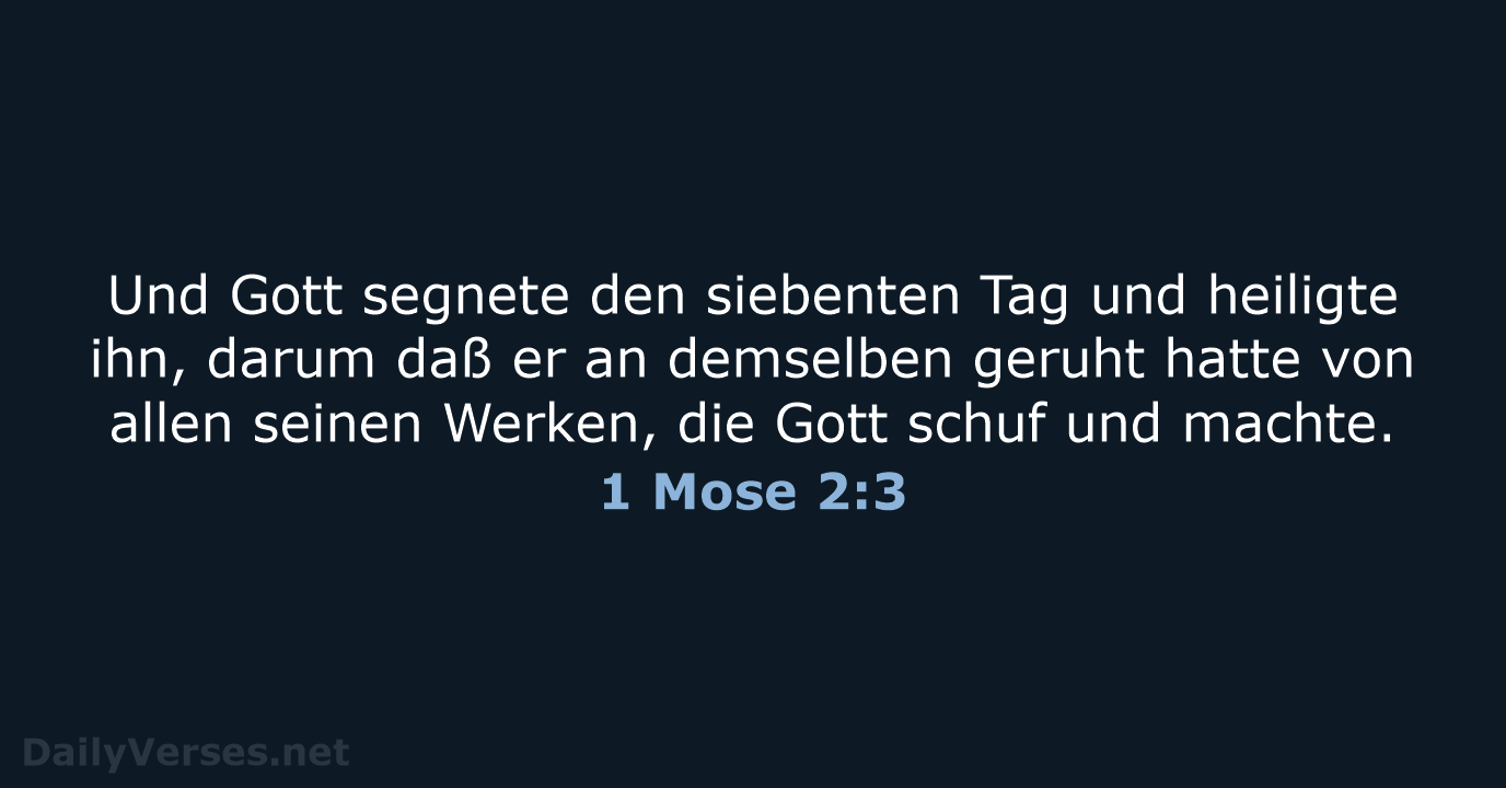 1 Mose 2:3 - LU12