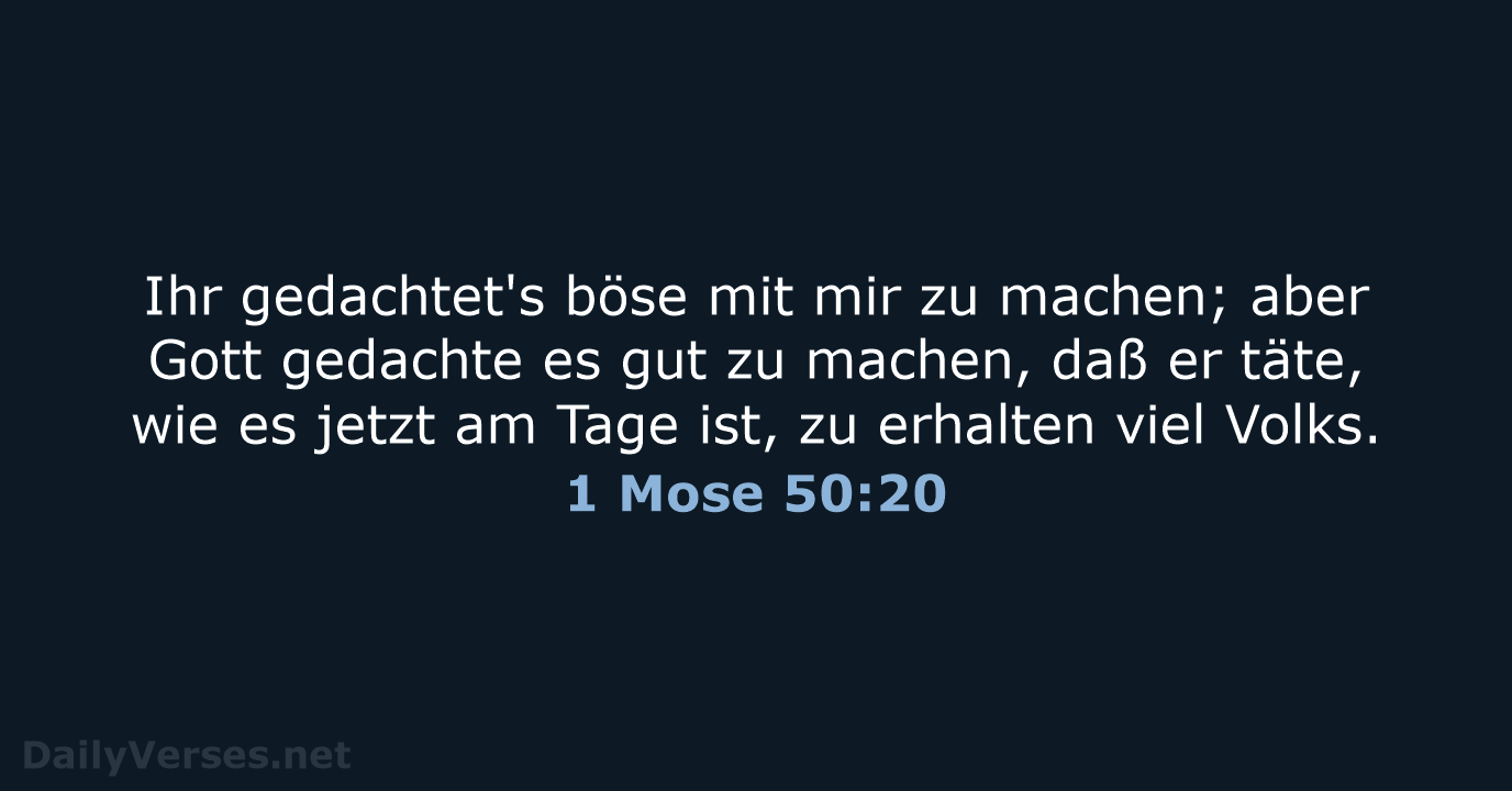 1 Mose 50:20 - LU12