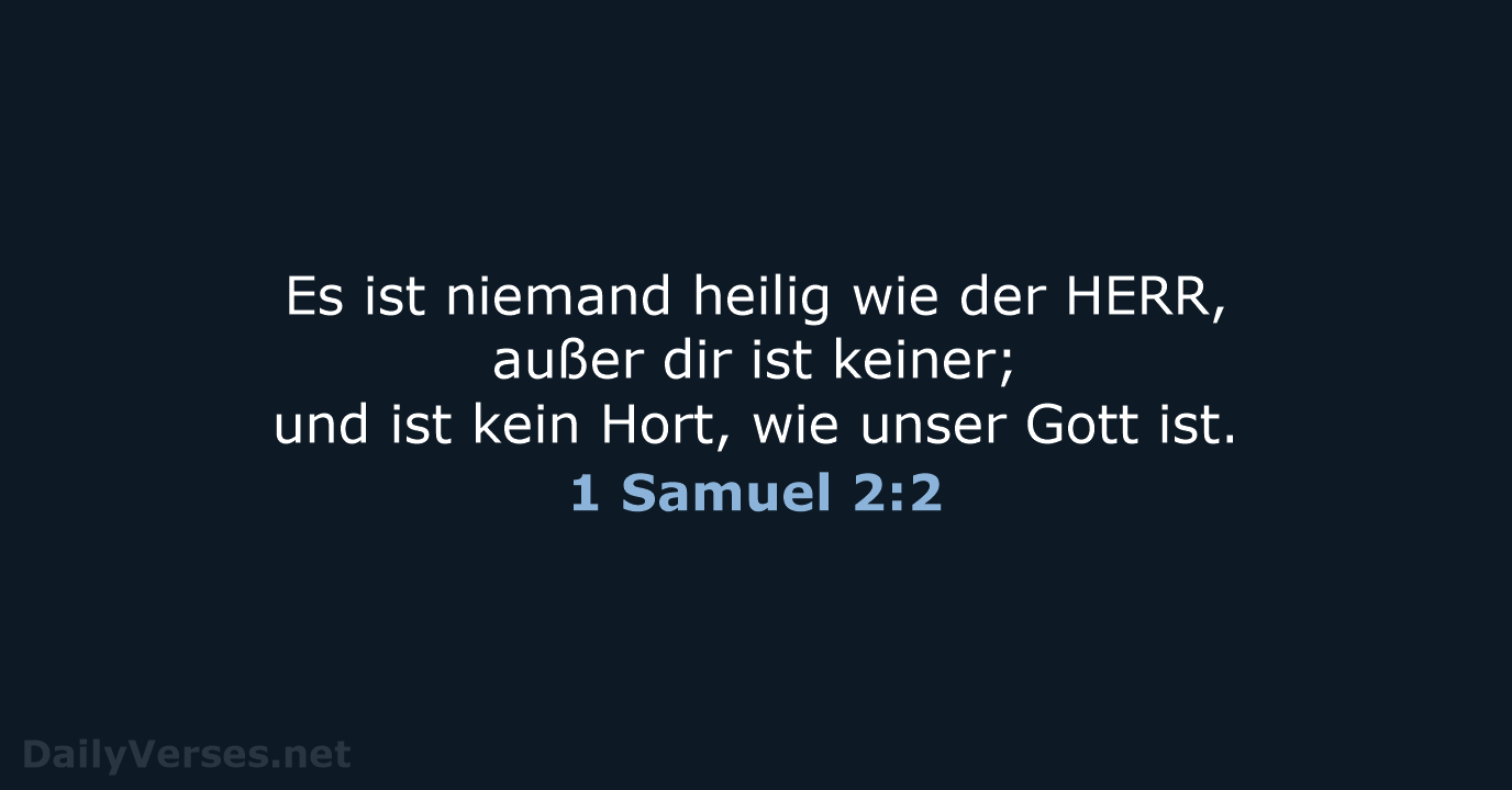 1 Samuel 2:2 - LU12