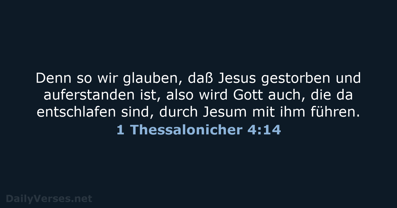1 Thessalonicher 4:14 - LU12
