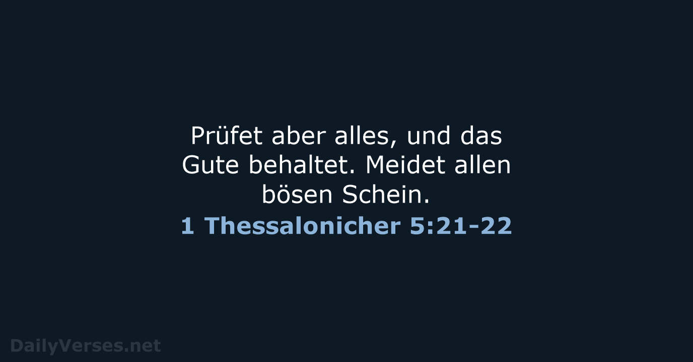 1 Thessalonicher 5:21-22 - LU12