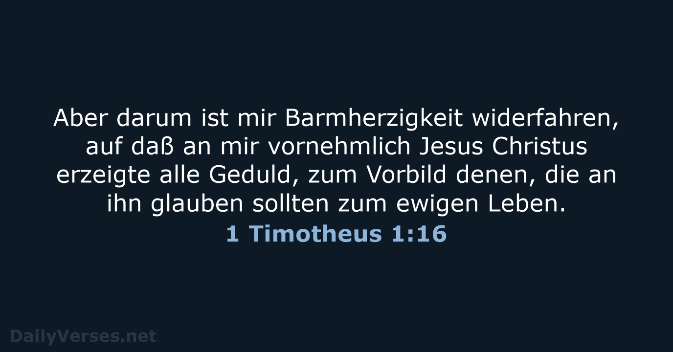 1 Timotheus 1:16 - LU12