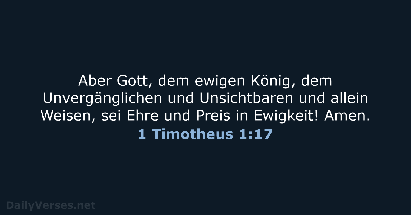 1 Timotheus 1:17 - LU12